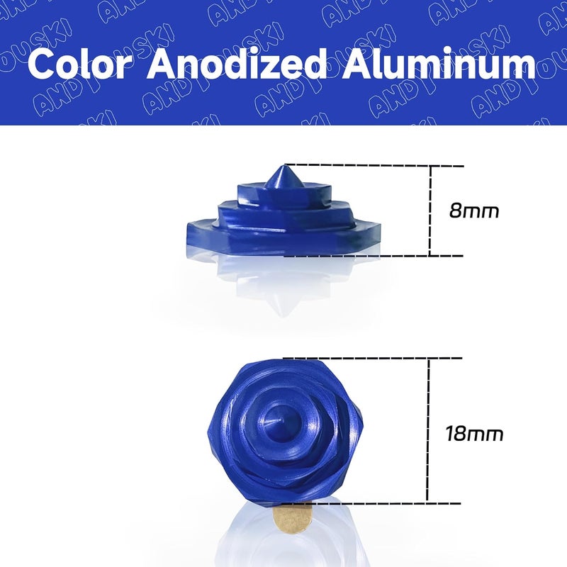 ANDYOUSKI 4-Layer Hexagonal Tapered Studs 18mm Aluminum Snowboard Stomp Pad - 9pcs - Image 4